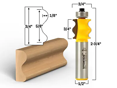 Buy 3/4  Picture Frame Molding Router Bit - 1/2  Shank - Yonico 16115 • 15.95$