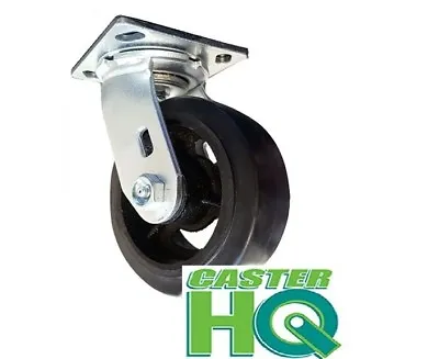 Buy CASTERHQ- 8  X 2  Dumpster Swivel Caster - Mold-On-Rubber Wheel  600 LB Capacity • 58.99$