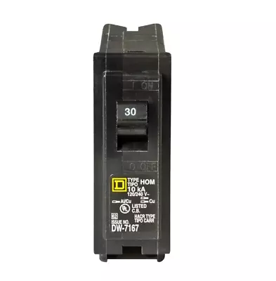 Buy Homeline 30 Amp Single-Pole Circuit Breaker(HOM130CP), CSED, 120/240-Volt AC NEW • 10.35$