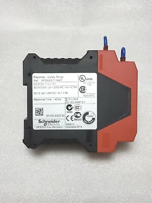 Buy Schneider Electric XPSAK311144P E- Stop Safety Relay Module 24VDC 1.5A DIN Rail • 87.50$