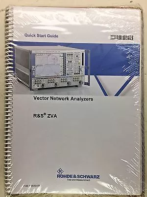 Buy Rohde & Schwarz Vector Network Analyzers Quick Start Guide 1145.1090.62-09 *NEW* • 39.99$