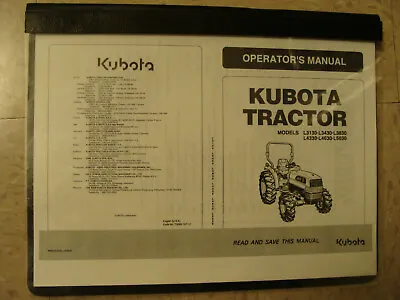 Buy Kubota L3130 L3430 L3830 L4330 L4630 L5030 Tractor Owners & Maintenance Manual • 26.95$