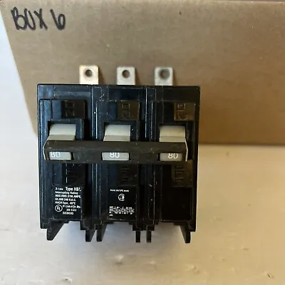 Buy Siemens Type HBL XR-1551 3 Pole 80 Amp Circuit Breaker • 75$