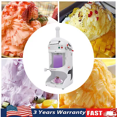 Buy New Commercial Ice Shaver Shaved Ice Block Machine Electric Snow Cone Maker 110V • 296.40$
