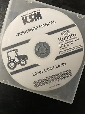 Buy Kubota L3301 L3901 L4701 Compact Tractor Workshop Shop Service Repair Manual DVD • 49.95$
