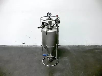 Buy Alloy Products Corp 20 Liter Stainless Steel Conical Pressure Vessel 120 Psi • 800$