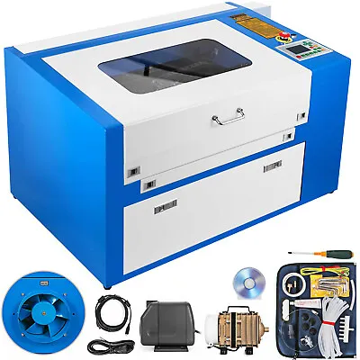 Buy VEVOR 50W CO2 Laser Cutter Engraver Cutting Engraving Machine 20x12  LCD Display • 0.99$