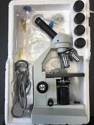 Buy Monocular LED Student Microscope 40x-1000x AMscope Wf10x • 79.99$