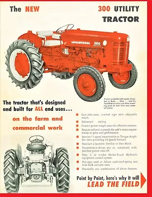 Buy IH International 300 Utility W/ Fast Hitch TA Tractor & Implement Brochure 4pgs • 14.50$
