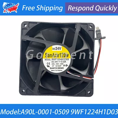 Buy A90L-0001-0509 9WF1224H1D03 For SANYO DENKI Cooling Fan SanAce120 0.32A 24V 3Pin • 23.72$