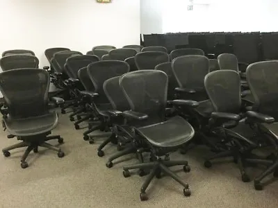 Buy 50  HERMAN MILLER AERON CHAIR SIZE B FULLY ADJUSTABLE. Local Delivery OK  • 590$