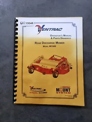 Buy Ventrac MC600 Rear Discharge Mower Operators Manual & Parts Drawings • 25$