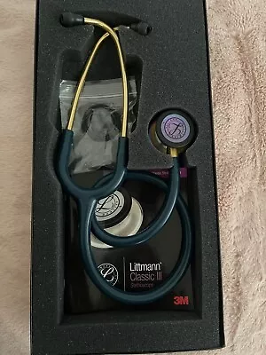 Buy 3M Littmann Classic III Monitoring Stethoscope, Caribbean Blue Rainbow, 5807 • 105$