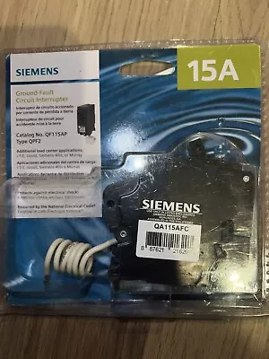 Buy Siemens 15 Amp 1-Pole Type QPF2 GFCI Circuit Breaker • 29.95$