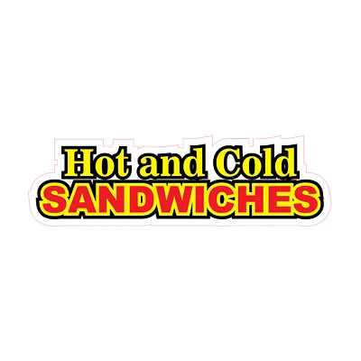 Buy Food Truck Decals Hot And Cold Sandwiches Concession Concession Sign Yellow • 11.99$