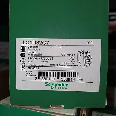 Buy Schneider Lc1d32g7 Iec Contactor 32a 120v New In Box Ready To Ship • 106$