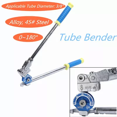 Buy Pipe Bender Manual Bench Bending Machine 3/8  Tube Bender 0-180° Bending Tool • 43.71$