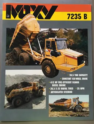 Buy Moxy 7235 B 38.5 Ton Articulated Dump Truck Specifications Brochure • 1.50$