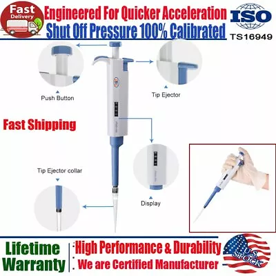 Buy Single-Channel Manual Adjustable Variable Pipette Micro /Pipettor Vol.100-1000ul • 31.99$