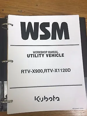 Buy Kubota RTV-X900, RTV-X1120D Utility Vehicle Workshop Service Manual • 70.55$