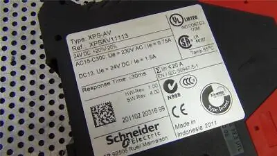 Buy Schneider Electric Type XPS-AV Safety Relay  - Fully Functional • 89$