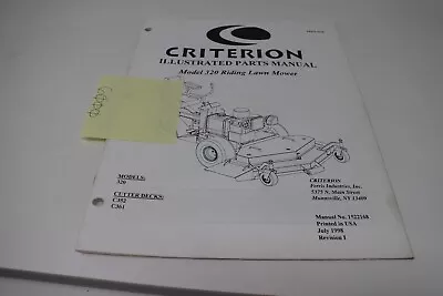 Buy Criterion 320 Riding Lawn Mower Parts Manual • 14.95$