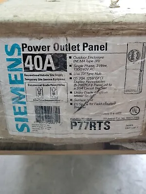 Buy NEW  OLD STOCK  Siemens P77RTS Power Outlet Panel 40A  • 350.99$