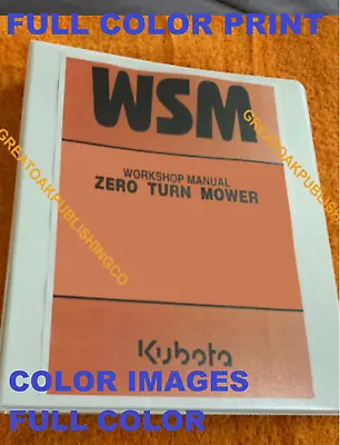 Buy Kubota ZD321 ZD326 ZD331 FULL COLOR  Zero Turn Mower SHOP Service RFREE Ship • 32.26$