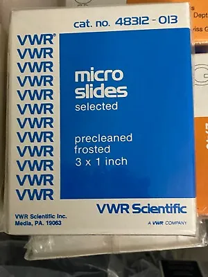 Buy VWR 48312 MICRO SLIDES SELECTED PRECLEANED FROSTED 3 X 1 Inch Factory Sealed • 9.99$