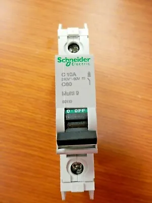 Buy 👀 New Schneider Electric 10 Amp Circuit Breaker 1 Pole 240 Vac 60110 • 14.57$