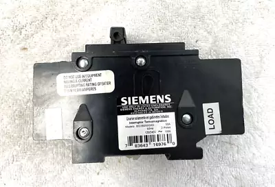 Buy Siemens BQ2B050QXD Circuit Breaker, 2 Pole, 50 Amp, 120/240V • 75$