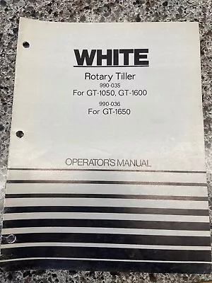Buy White Roto Tiller 990-035 Operators Manual 432604 • 8$