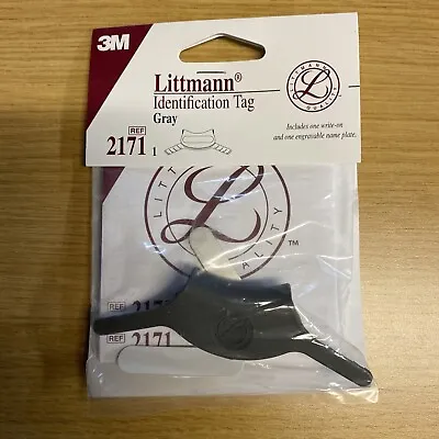 Buy 3M Littmann Stethoscope Identification Tag Gray Engravable/Write-on Name Plate • 4$