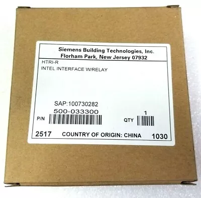 Buy Siemens 500-033300 HTRI-R Intel Interface W/Relay 500033300 • 64.95$
