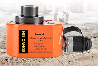 Buy Bonvoisin 20T Hydraulic Cylinder Jack Porta Power Mini Hydraulic Ram Low Profile • 127.66$