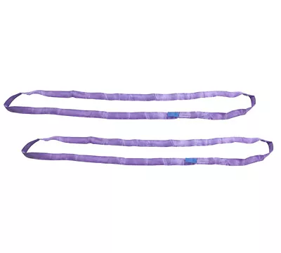 Buy (2 Pack) Endless Round Sling 4' Purple 2600# VLL Crane Rigging Hoist Wrecker ... • 27.99$