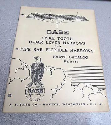 Buy Case Spike Tooth U Pipe Bar Lever Flexible Harrows Parts Catalog Manual 11-50 • 8.99$