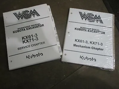 Buy Kubota KX61 -3 KX71 -3 KX 61 71 -3 Excavator Service & Repair Manual • 125$