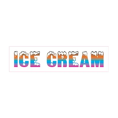 Buy Food Truck Decals Ice Cream Style 1 Retail Concession Concession Sign White • 16.99$