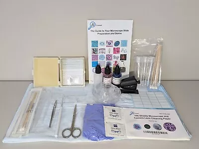 Buy Microscope Slide Accessory Science Kit - Tools, Methylene Blue, Eosin Y Stains • 34.99$