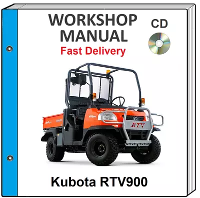 Buy Kubota Rtv900 Rtv-900 Utility Vehicle Service Repair Workshop Manual Cd • 14.99$