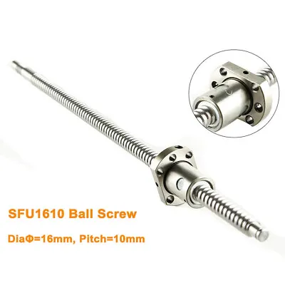 Buy SFU1610 Ball Screw Rod With Nut Low Noise 200mm -1550mm BK/BF CNC End Machined  • 69$