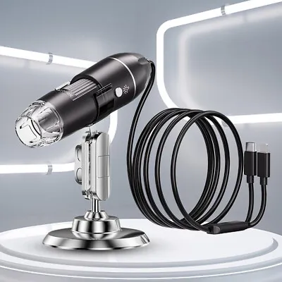 Buy Digital Microscope 1600X USB Coin Microscope 8 LED Magnifier Soldering Camera • 21.84$