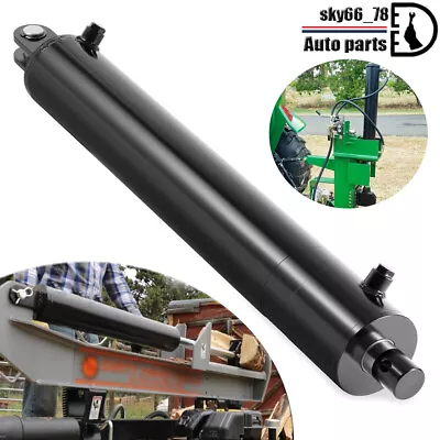 Buy Log Splitter Double Acting Hydraulic Cylinder 4.0  Bore X 24  Stroke 22-25 Ton • 349.99$