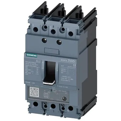 Buy Siemens 3VA5190-6EC31-0AA0 Molded Case Circuit Breaker, 125A, 3 Pole, 50/60Hz • 249.99$