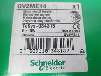 Buy ORIGINAL  Schneider Electric GV2ME14  AUTHENTIC Made In France SAME DAY SHIPING • 65$