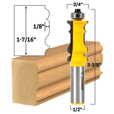 Buy 1-7/16  Picture Frame Molding Router Bit - 1/2  Shank - Yonico 16118 • 20.95$