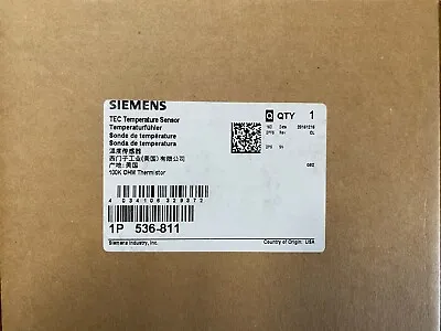 Buy SIEMENS TEC 1P 536-811 Duct Temperature Sensor 100k Ohm Thermistor • 14.97$