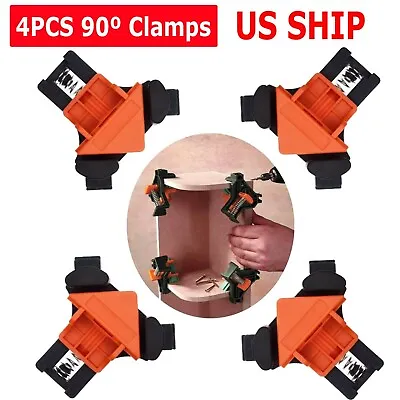 Buy 4Pcs 90 Degree Right Angle Clip Clamps Corner Holders Woodworking Hand Tools • 12.86$