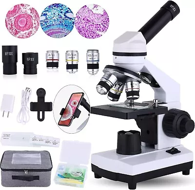 Buy Compound Monocular Microscope For Kids/Adults 40-640 Dual Light - Read Desc. • 60$